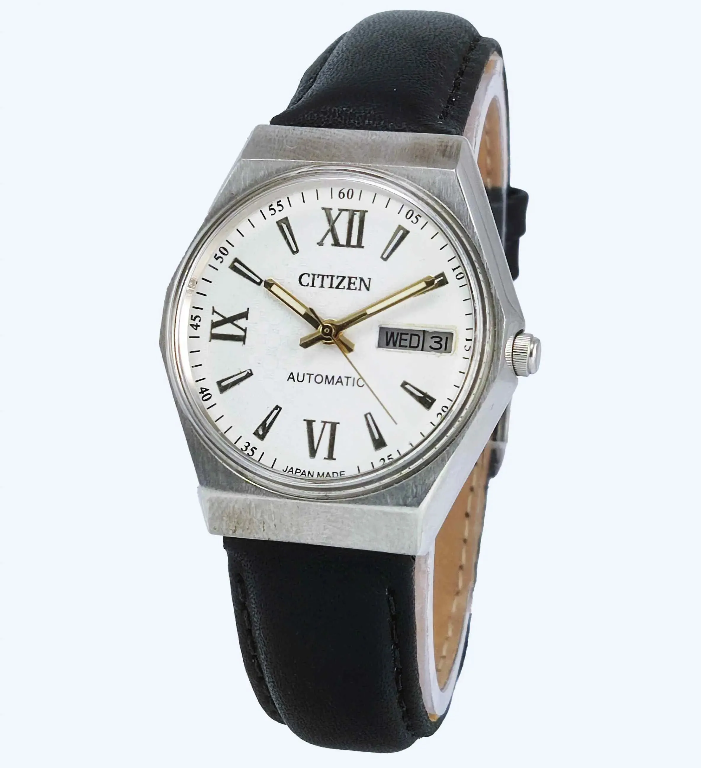 Citizen Automatic 21 Jewels 8200A White Dial Day Date Watch