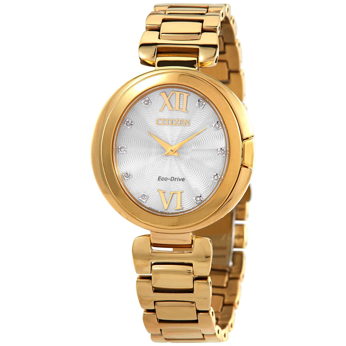 Citizen Capella Diamond Silver Dial Ladies Watch EX1512-53A