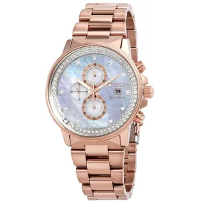 Citizen Chandler Chronograph Eco-Drive Mother of Pearl Diamond Watch FB3003-51Y