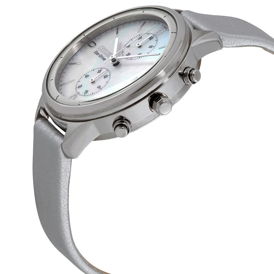 Citizen Chandler Chronograph White Mother of Pearl Dial Ladies Watch FB2000-03D