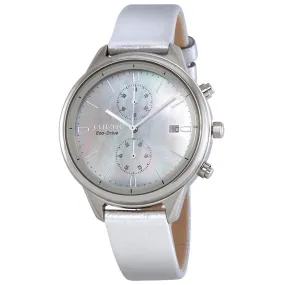 Citizen Chandler Chronograph White Mother of Pearl Dial Ladies Watch FB2000-03D
