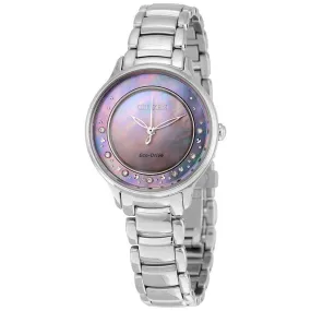 Citizen Circle Of Time Gray Mother of Pearl Stainless Steel Ladies Watch EM0380-81N