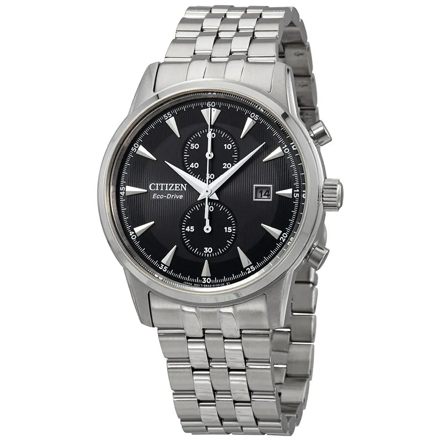 Citizen Corso Eco-Drive Chronograph Black Dial Men's Watch CA7000-55E