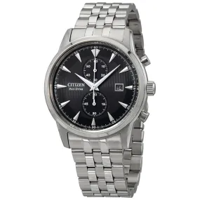 Citizen Corso Eco-Drive Chronograph Black Dial Men's Watch CA7000-55E