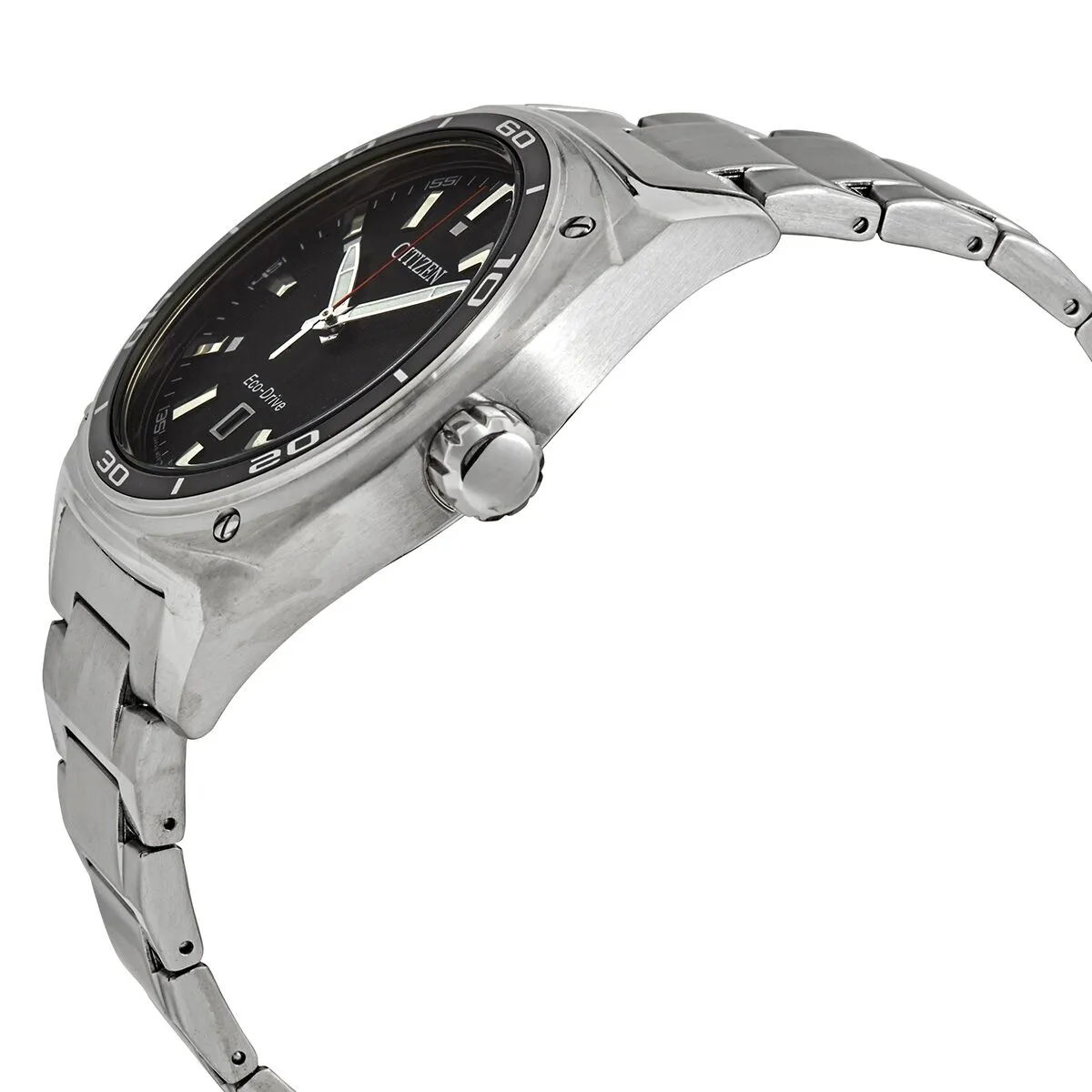 Citizen Eco-Drive Black Dial Stainless Steel Men's Watch AW1040-56E