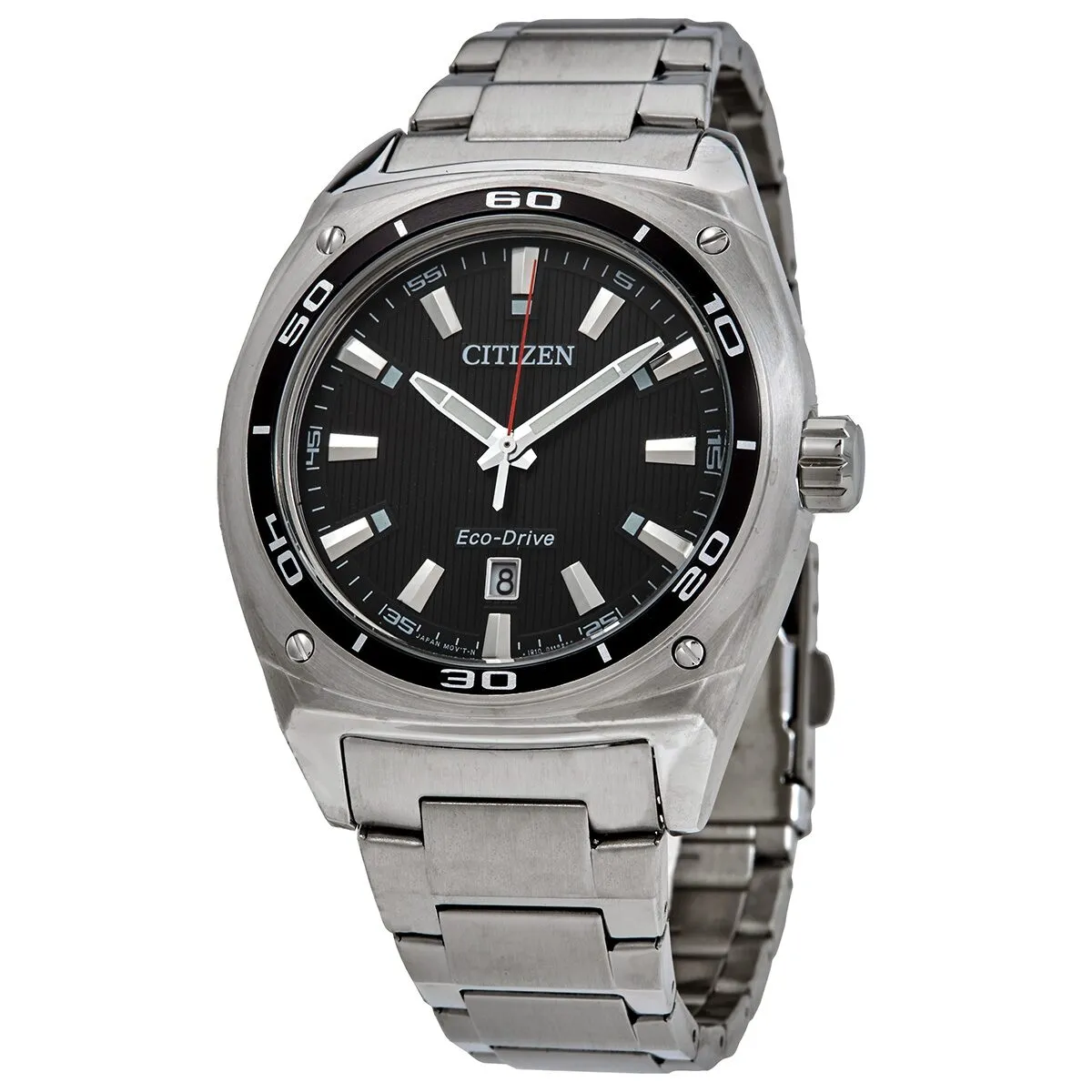 Citizen Eco-Drive Black Dial Stainless Steel Men's Watch AW1040-56E