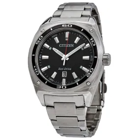 Citizen Eco-Drive Black Dial Stainless Steel Men's Watch AW1040-56E