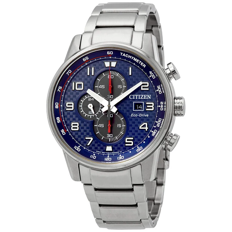 Citizen Primo Chronograph Eco-Drive Blue Dial Men's Watch CA0680-57L