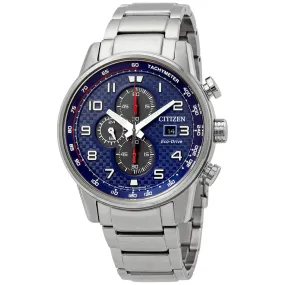 Citizen Primo Chronograph Eco-Drive Blue Dial Men's Watch CA0680-57L