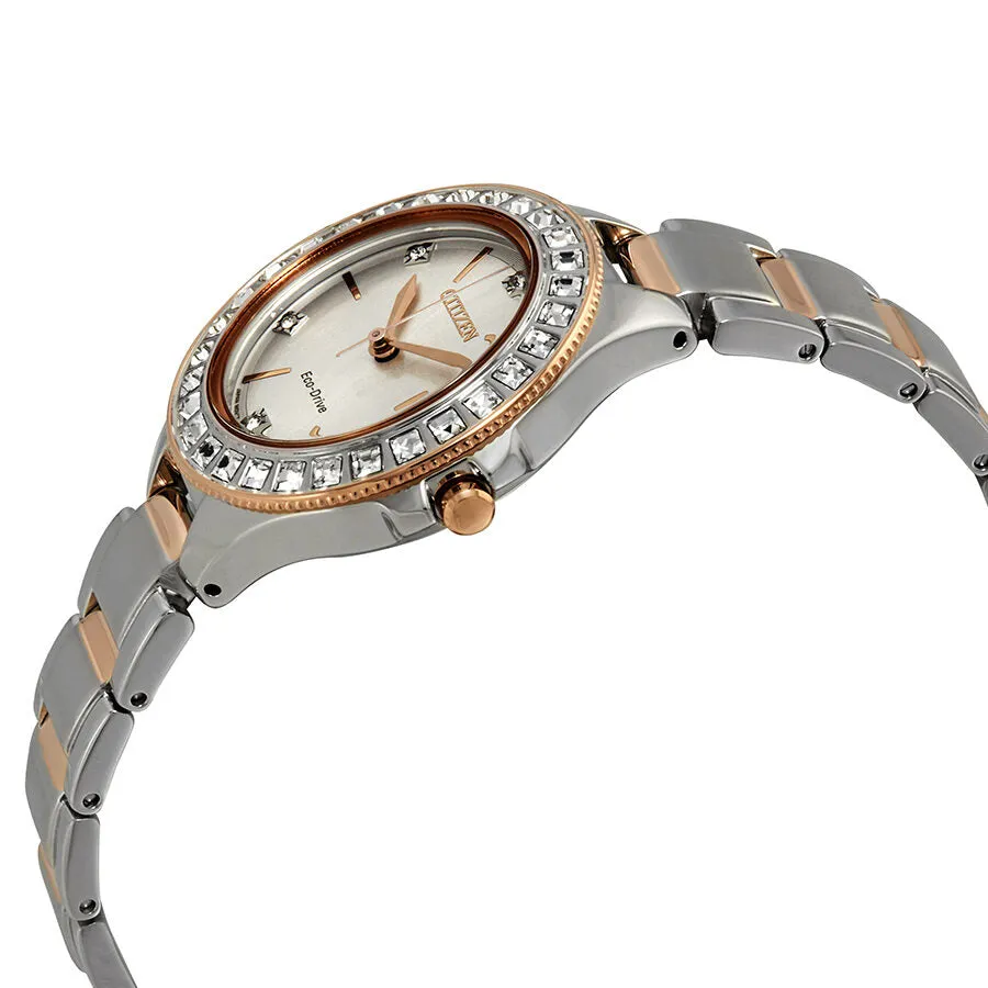 Citizen Silhouette Crystal Silver Dial Ladies Watch FE1196-57A