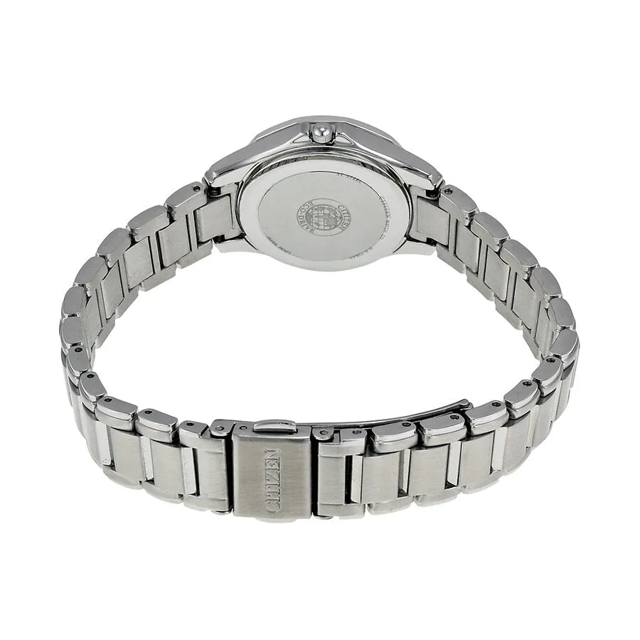 Citizen Silhouette Eco-Drive Diamond Mother of Pearl Dial Stainless Steel Ladies Watch EW2130-51D