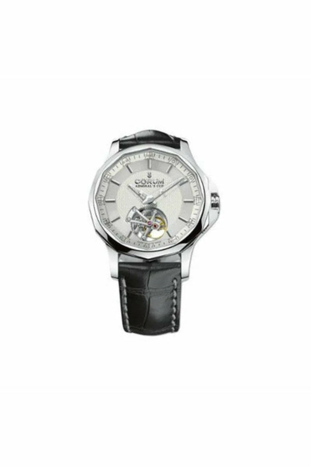 corum admiral's cup legend 42 tourbillon micro-rotor 42mm stainless steel men's watch