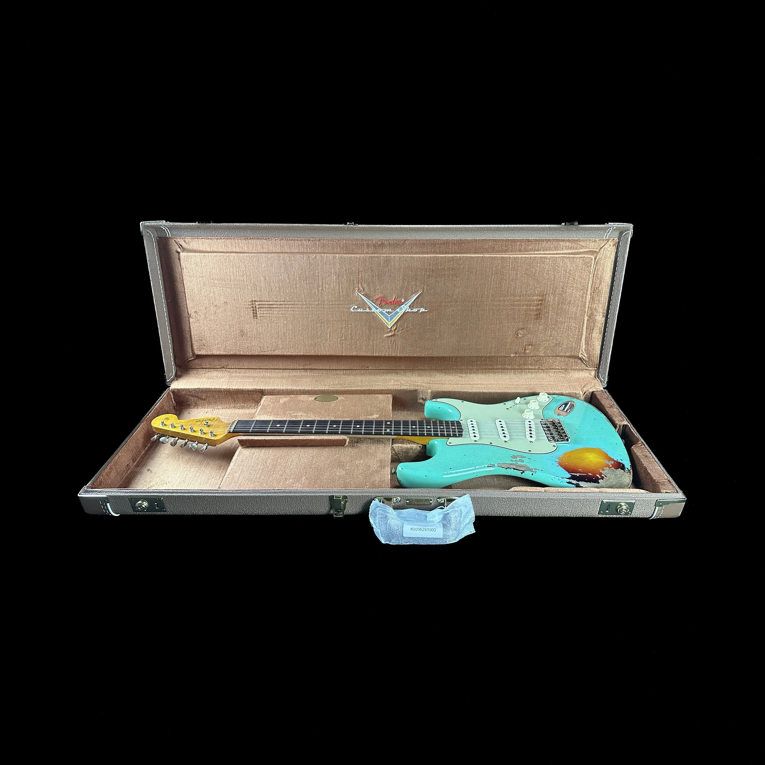 Fender Custom Shop Limited Edition 62 Strat Heavy Relic Faded Aged Sea Foam Green Over 3 Color Sunburst w/case