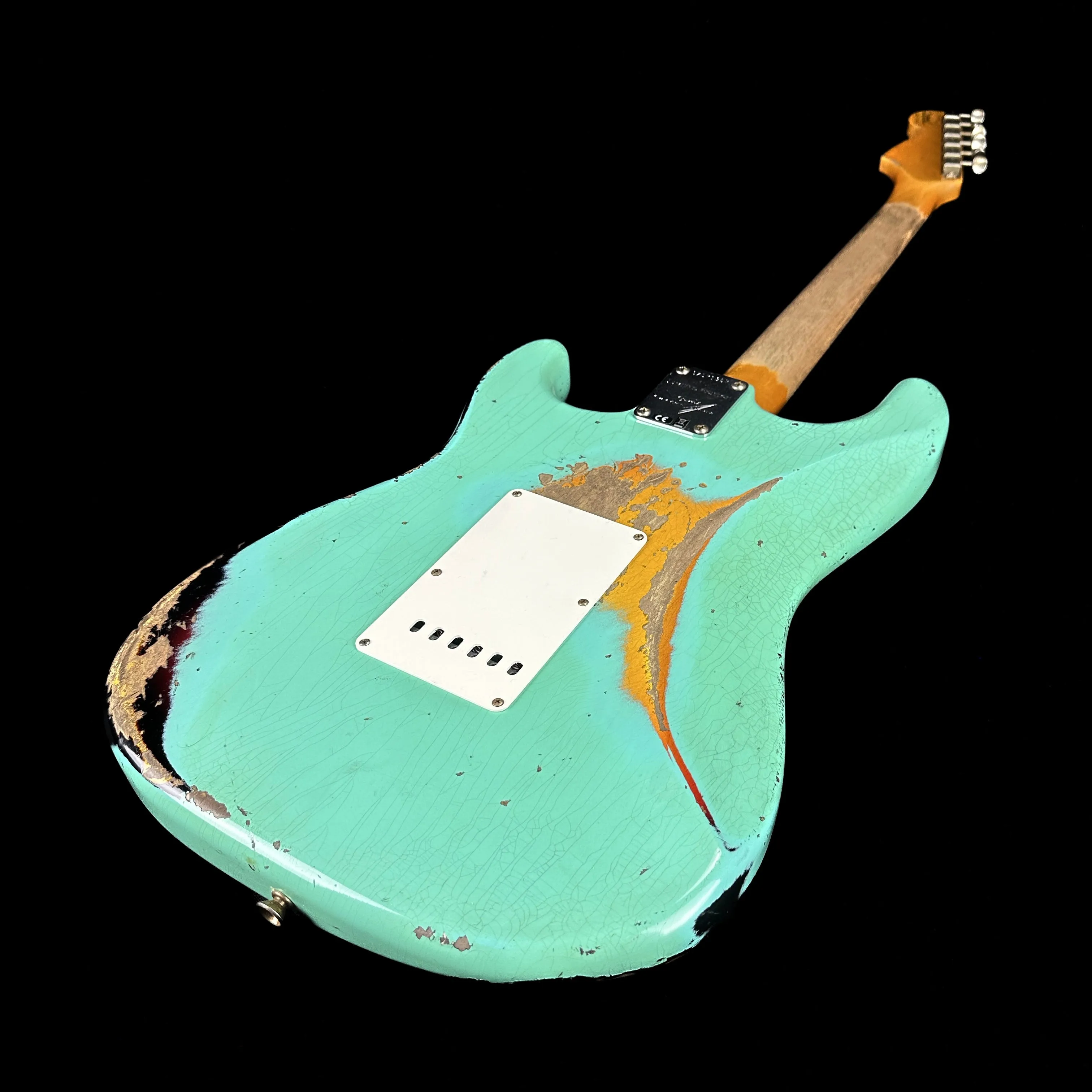 Fender Custom Shop Limited Edition 62 Strat Heavy Relic Faded Aged Sea Foam Green Over 3 Color Sunburst w/case