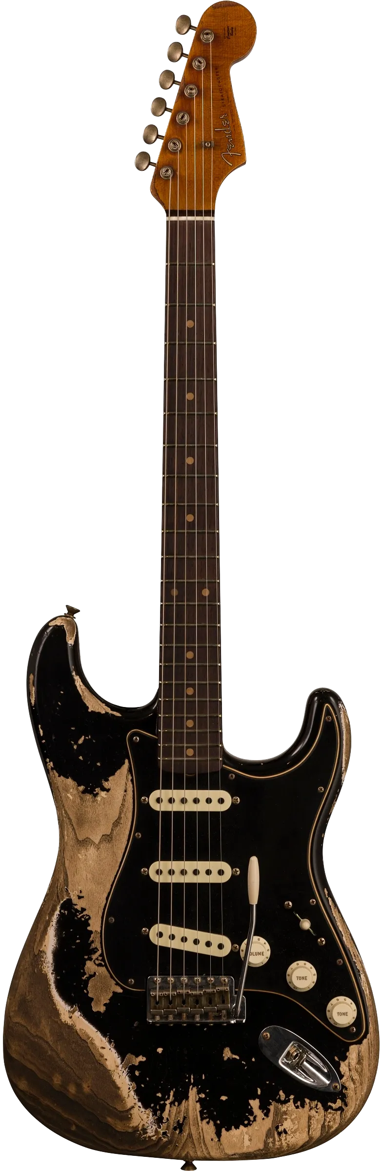 Fender Custom Shop Limited Edition Poblano Stratocaster Super Heavy Relic Aged Black w/case
