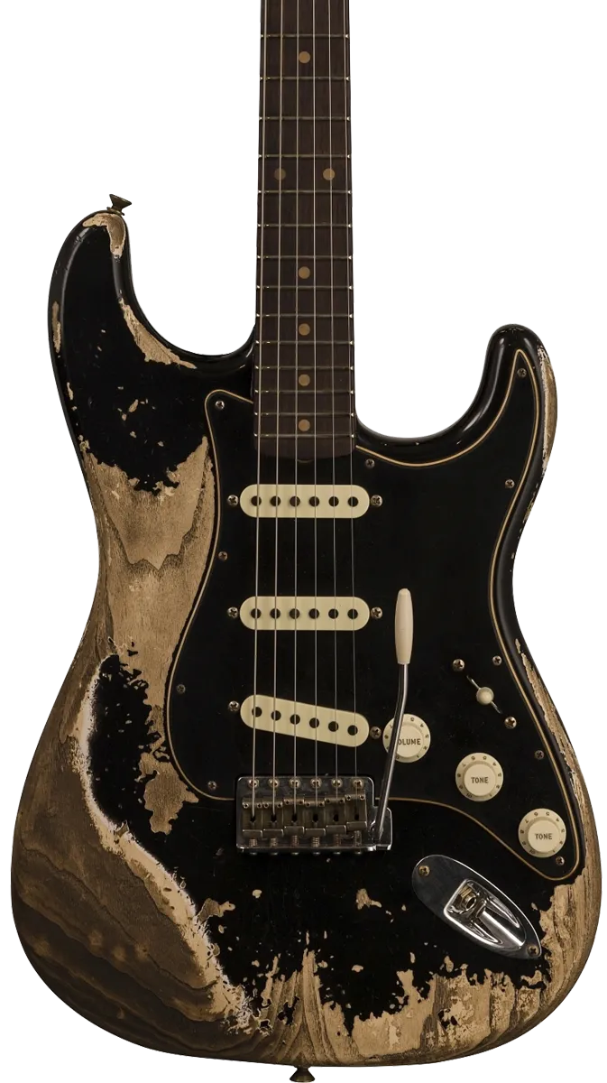 Fender Custom Shop Limited Edition Poblano Stratocaster Super Heavy Relic Aged Black w/case
