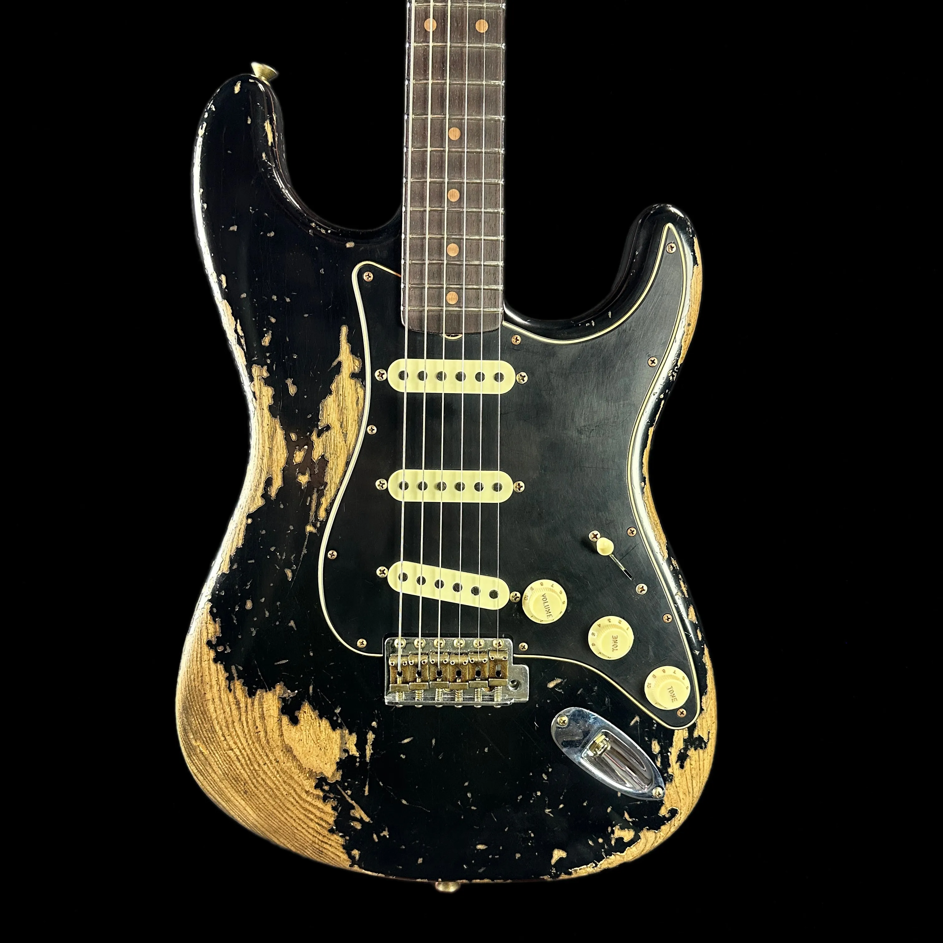 Fender Custom Shop Limited Edition Poblano Stratocaster Super Heavy Relic Aged Black w/case