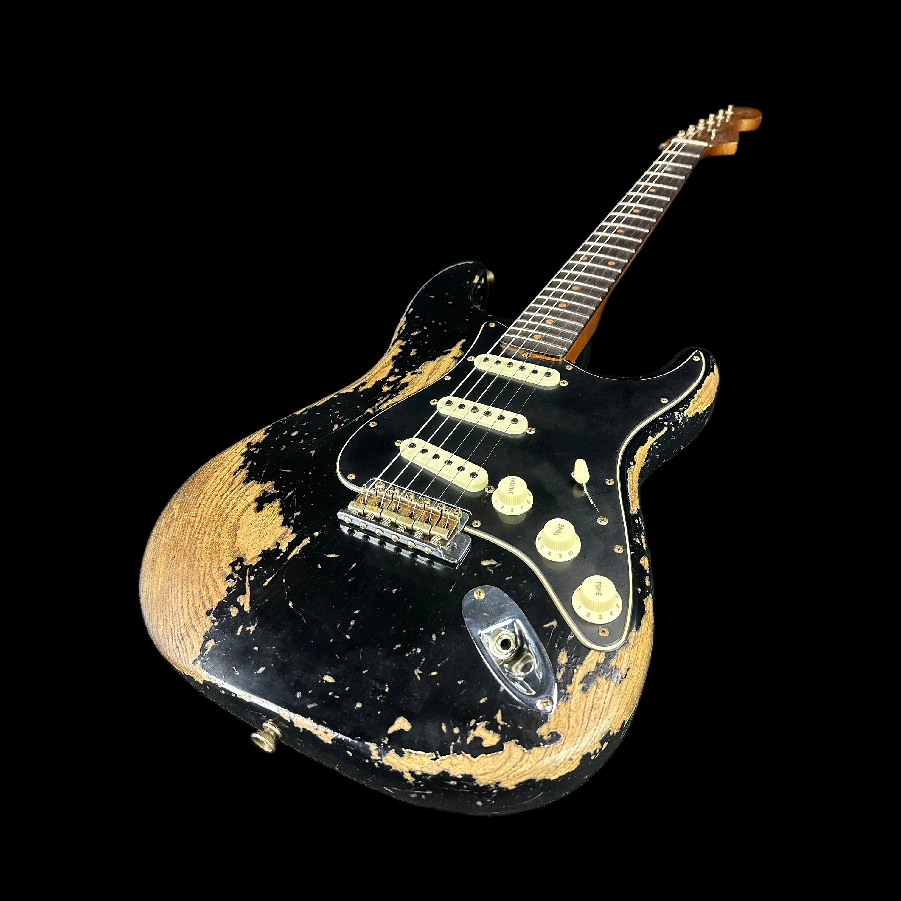 Fender Custom Shop Limited Edition Poblano Stratocaster Super Heavy Relic Aged Black w/case