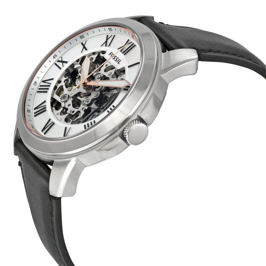 Fossil Grant Automatic Silver Skeleton Dial Men's Watch ME3101