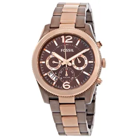 Fossil Perfect Boyfriend Multifunction Brown Dial Ladies Watch ES4284