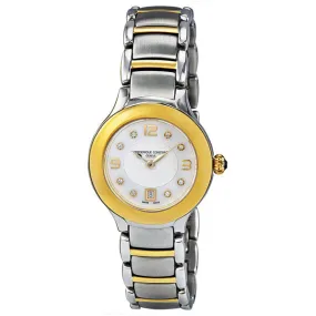 Frederique Constant Carree Mother of Pearl Diamond Two-tone Ladies Watch 220WAD2ER3B FC-220WAD2ER3B