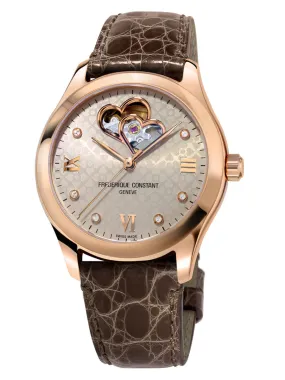 Frederique Constant Double Heart Beat Automatic Diamond Ladies Watch FC-310LGDHB3B4