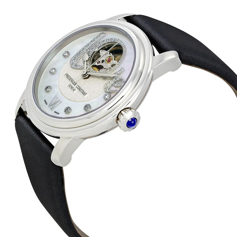 Frederique Constant Heart Beat Mother of Pearl Diamond Dial Ladies Watch FC-310LHB2P6