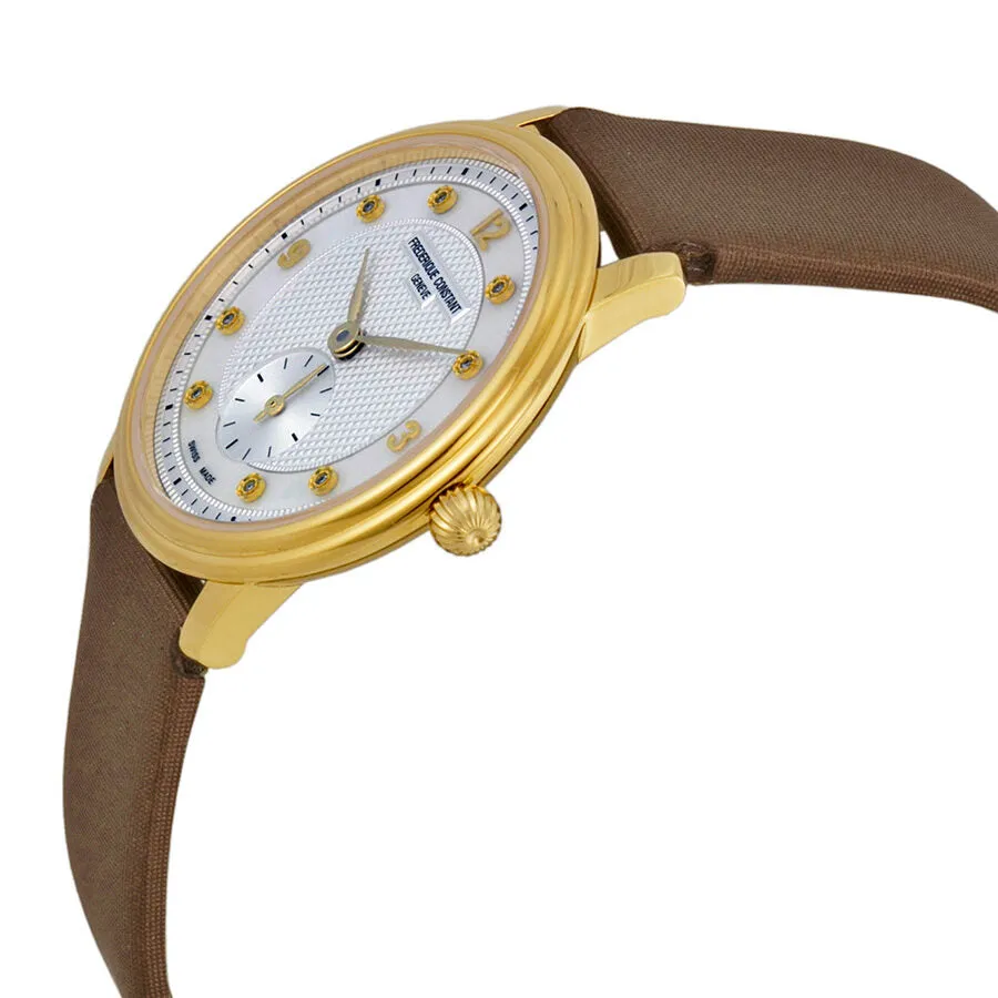 Frederique Constant Slimline Mother of Pearl Dial Gold-plated Ladies Watch 235MPWD1S5