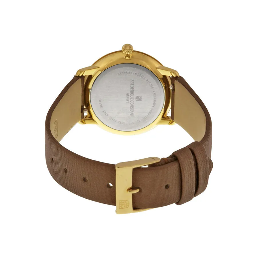 Frederique Constant Slimline Mother of Pearl Dial Gold-plated Ladies Watch 235MPWD1S5