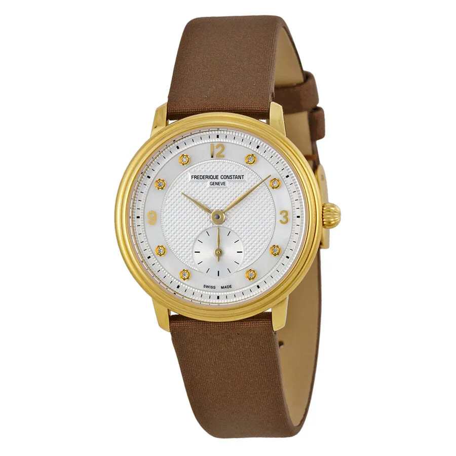 Frederique Constant Slimline Mother of Pearl Dial Gold-plated Ladies Watch 235MPWD1S5