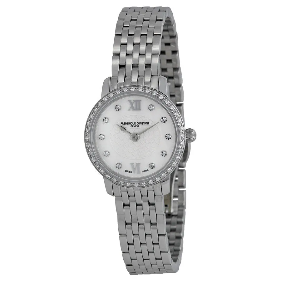 Frederique Constant Stainless Steel Slim Line Diamond Ladies Watch 200WHDSD6B FC-200WHDSD6B