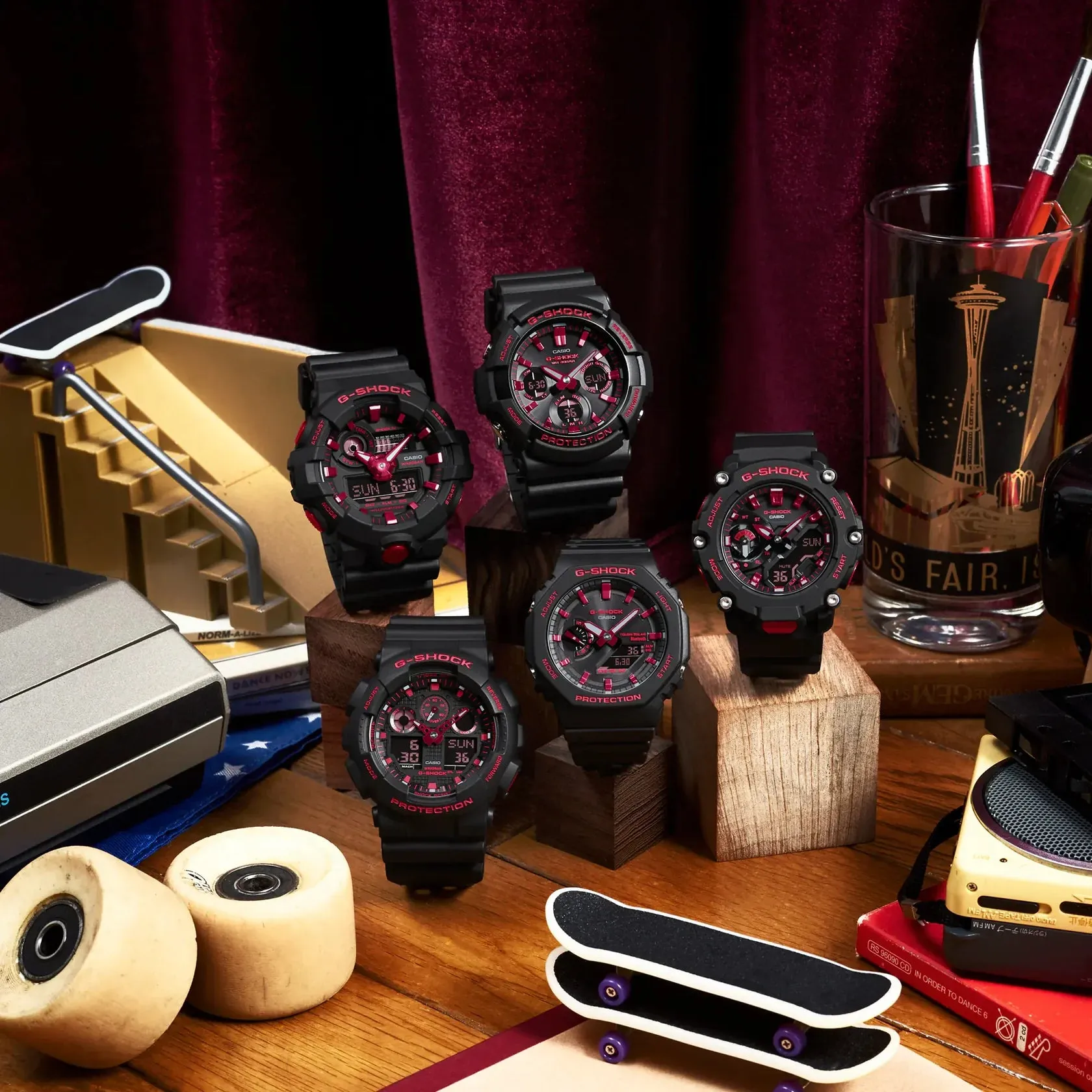 G-Shock Casioak Ignite Red Series Analogue and Digital GAB2100BNR-1A /GA-B2100BNR-1A