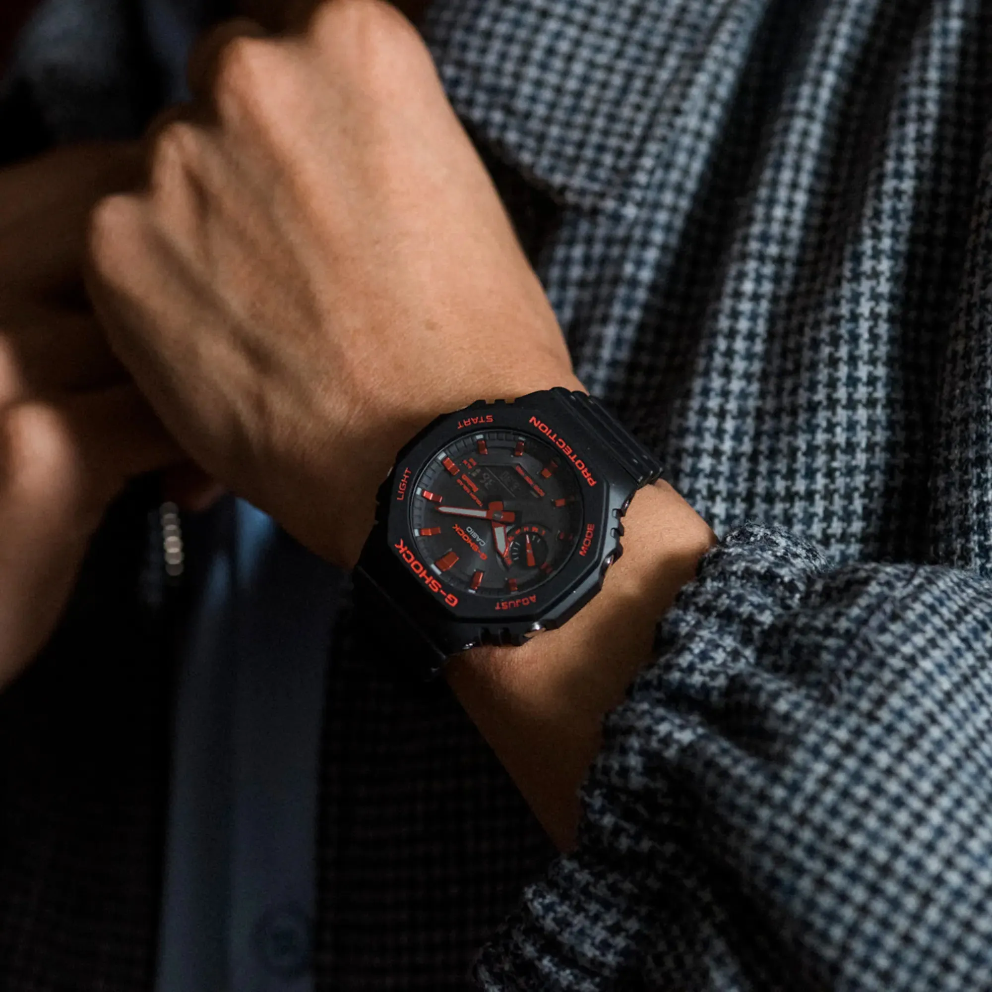 G-Shock Casioak Ignite Red Series Analogue and Digital GAB2100BNR-1A /GA-B2100BNR-1A
