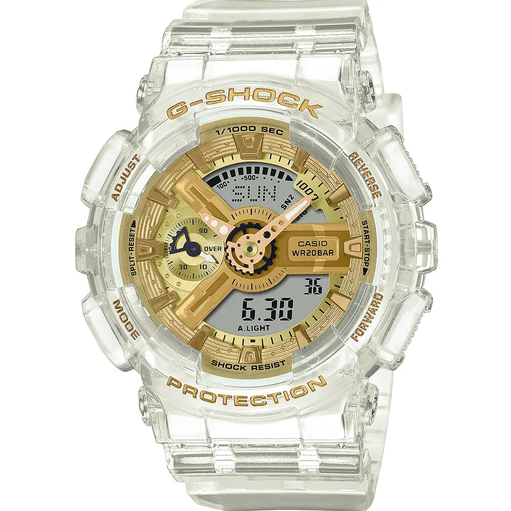 G-Shock GMAS110SG-7 Skeleton x Gold Watch
