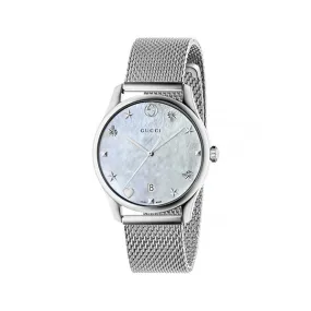 Gucci YA1264040 G-Timeless Mesh Bracelet, 36mm Men Watches Lexor Miami