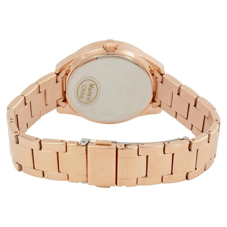 Guess Glitter Girl Rose and Silver Glitter Dial Ladies Watch W0987L3