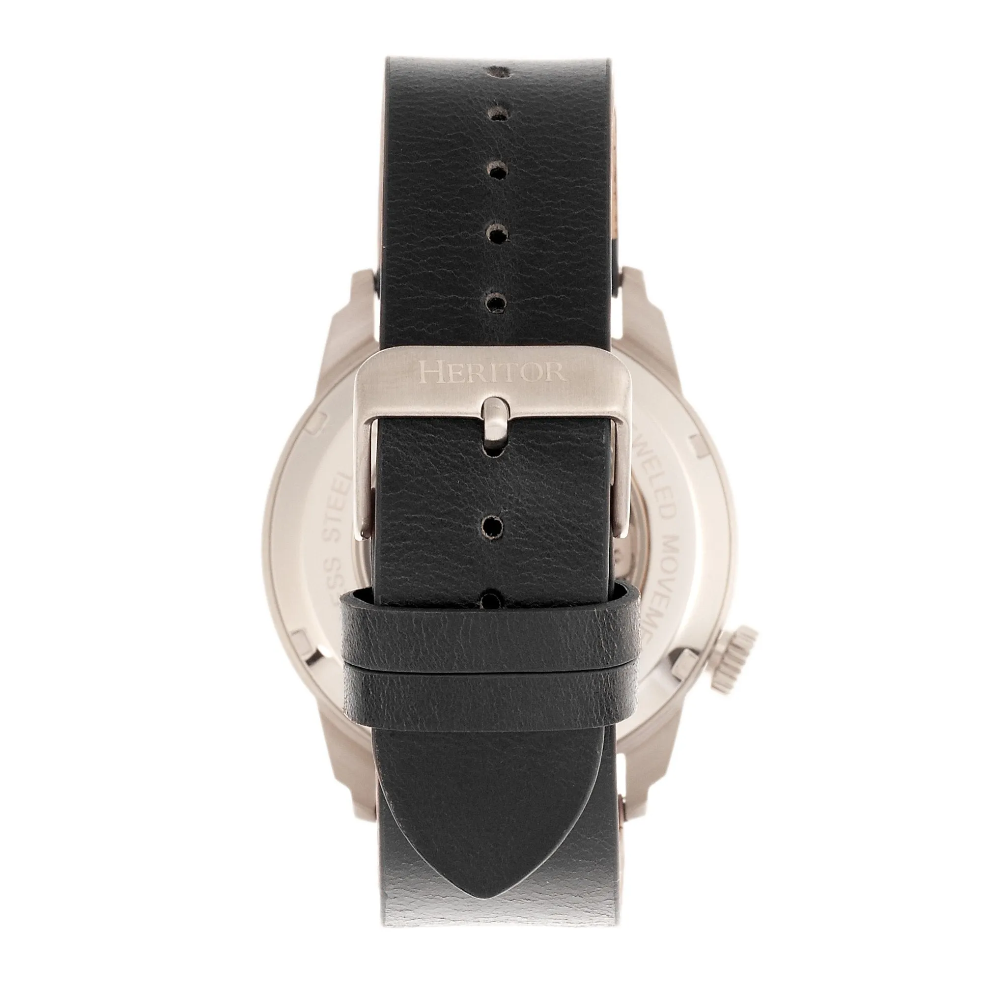 Heritor Automatic Wellington Leather-Band Watch