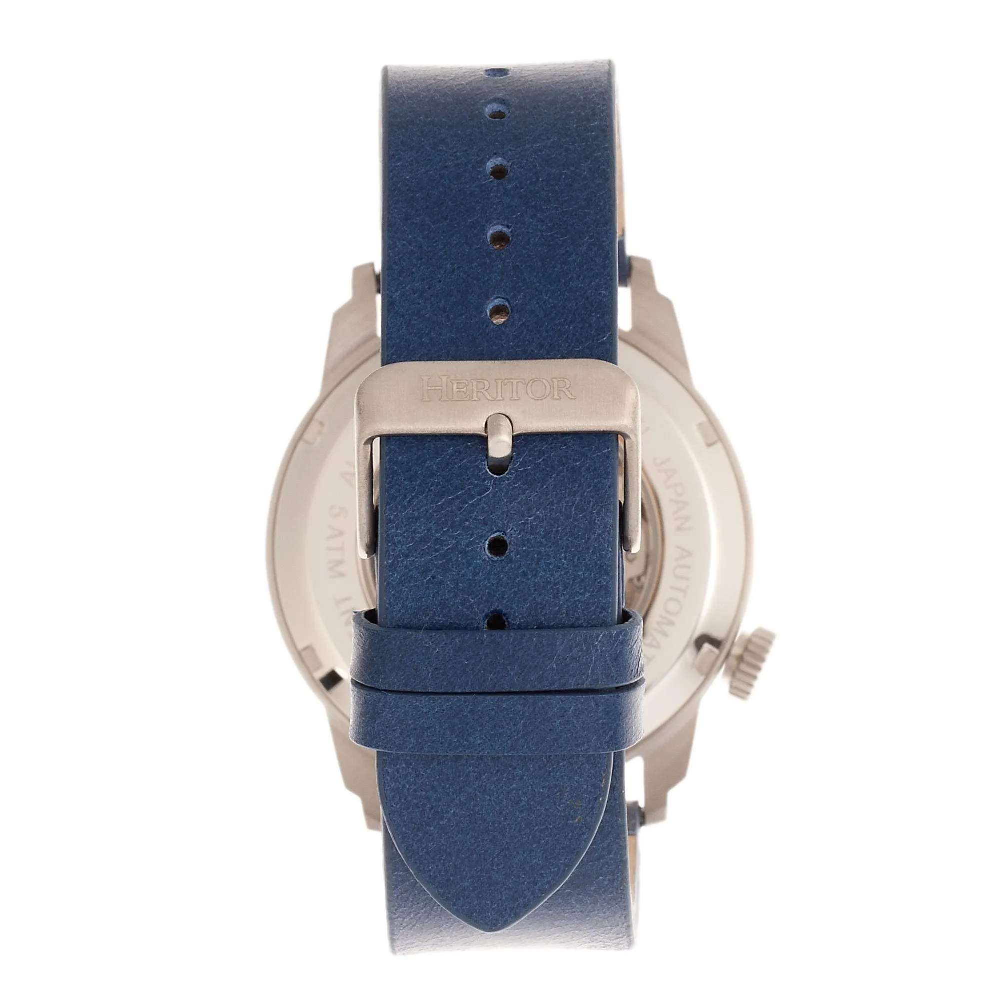 Heritor Automatic Wellington Leather-Band Watch