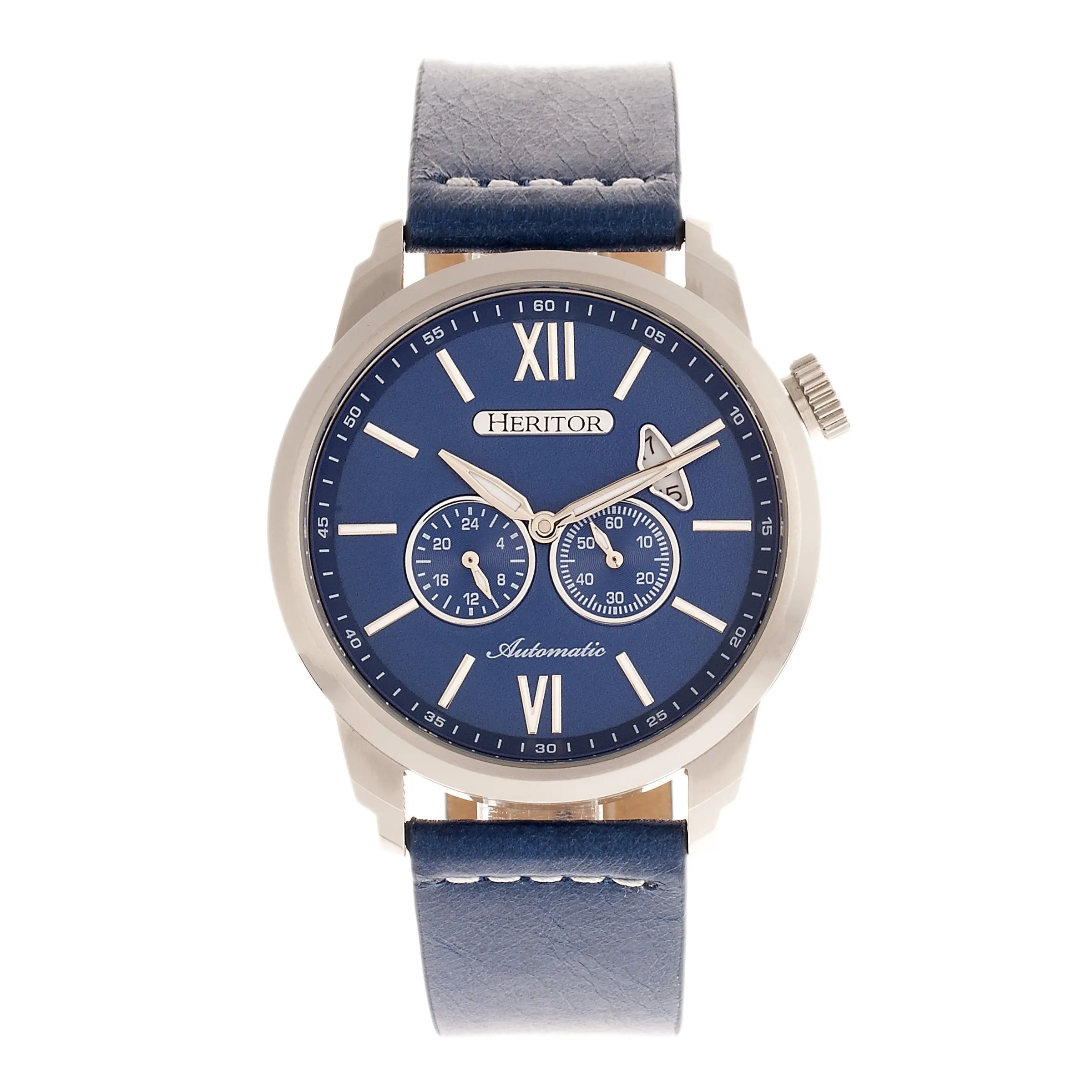 Heritor Automatic Wellington Leather-Band Watch