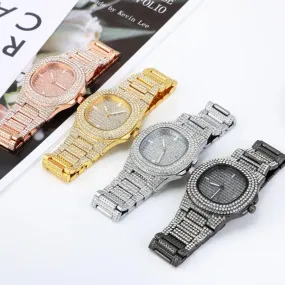 Iced Out Diamond Watch Quartz Gold HIP HOP Watches W567321