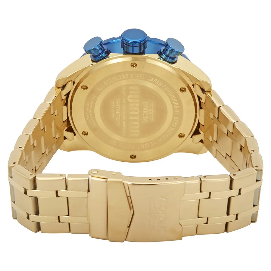 Invicta Aviator Chronograph Blue Dial 18kt Gold-plated Men's Watch 19173