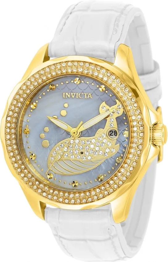 Invicta Wildflower Whale Quartz Crystal Ladies Watch 32672