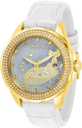 Invicta Wildflower Whale Quartz Crystal Ladies Watch 32672