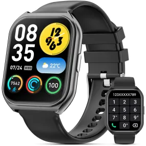 Joautrial Smart Watch for Men Women, 1.85" HD Smartwatch (Answer/Make Call),Activity Fitness Tracker with Heart Rate Sleep Monitor Pedometer,100  Sport Modes, Fitness Watch for Android iPhone (Black)
