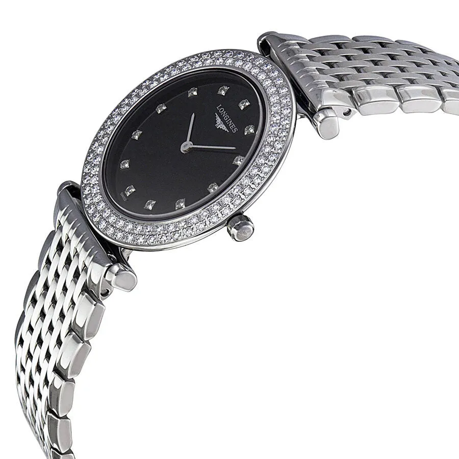 Longines La Grande Classique Black Dial Stainless Steel Ladies Watch L43080576 L4.308.0.57.6