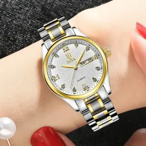 Men's and Women's Watches Waterproof - Slim 7mm Dial, Rhinestone Accents