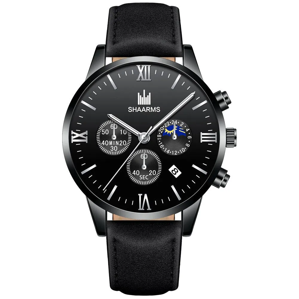 men's watches stainless mesh straps calendar quartz wrist watches ✈️ free.shipping