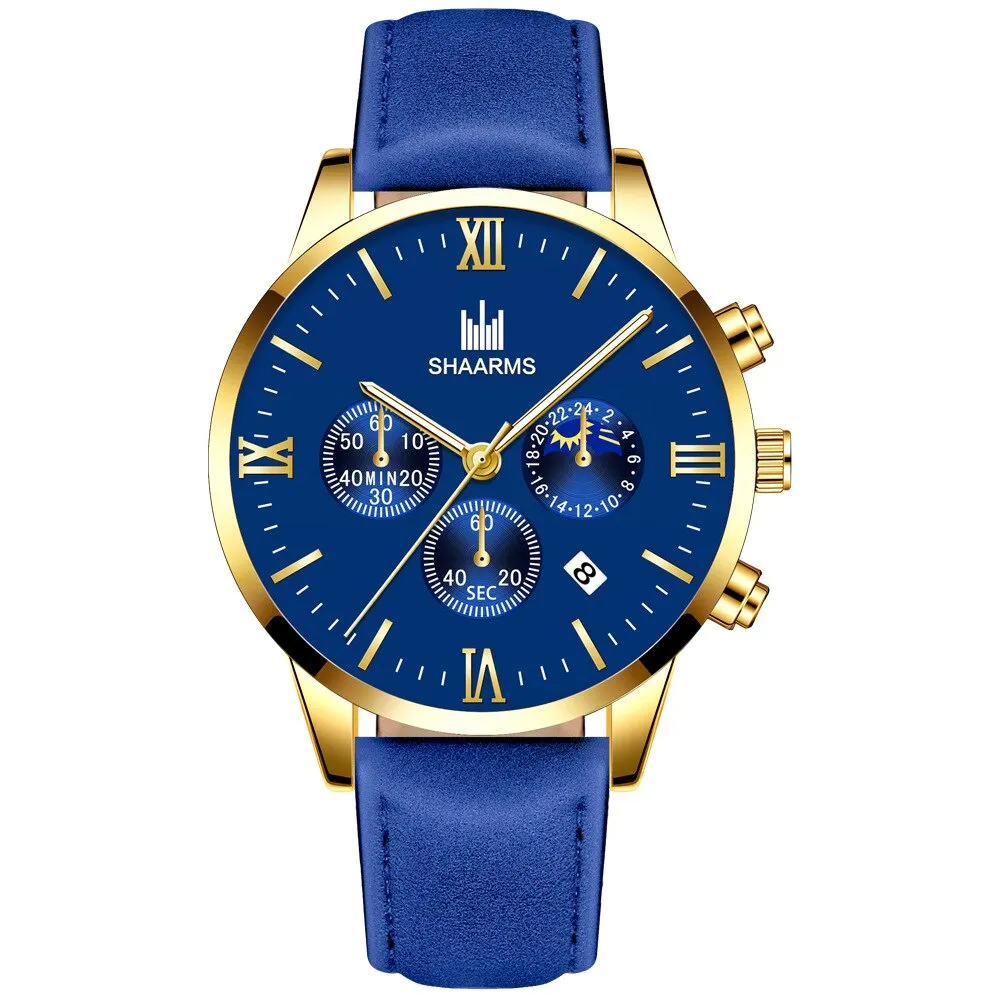 men's watches stainless mesh straps calendar quartz wrist watches ✈️ free.shipping