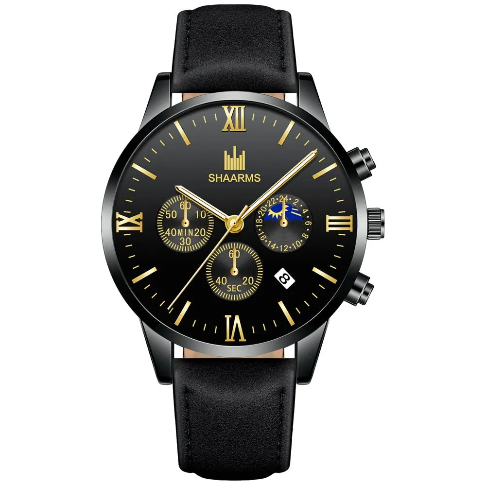 men's watches stainless mesh straps calendar quartz wrist watches ✈️ free.shipping