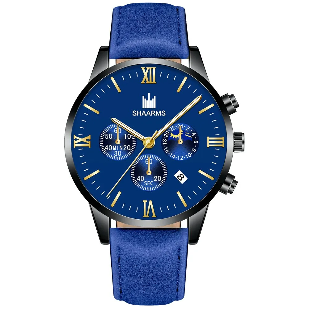men's watches stainless mesh straps calendar quartz wrist watches ✈️ free.shipping